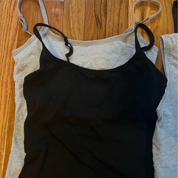 Pact Black and Gray Tank Tops Lot of 4 size small - Picture 2 of 4